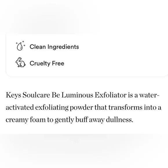$14❤️🔥 LAST 1! KEYS Soulcare Be Luminous Facial Exfoliator 🪞NEW IN BOX Powder - Picture 4 of 7